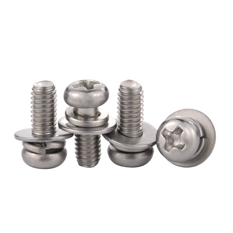 Pan head cross slot attached w