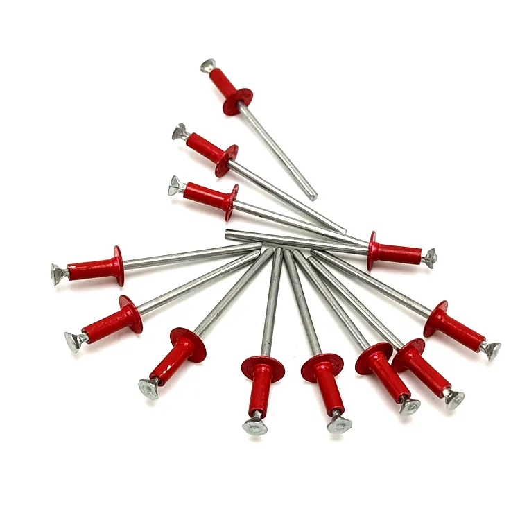 Red Color Structural Aluminum Pop Rivet Dome CSK Head Peel Type Flower Shape Blind Rivet